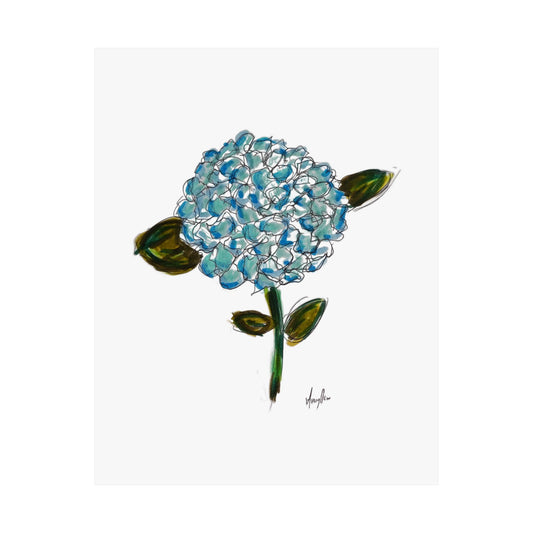 "Fullness" - Blue Hydrangea Print
