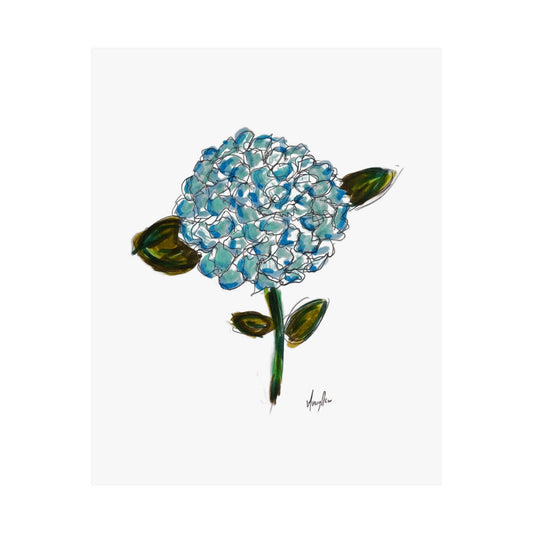 "Fullness" - Blue Hydrangea Print